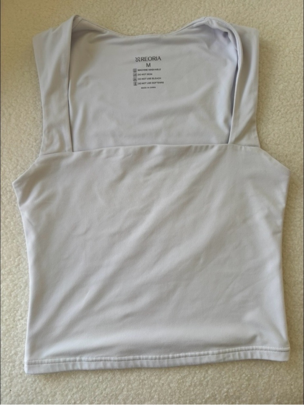 Sweetheart neckline dove white tank